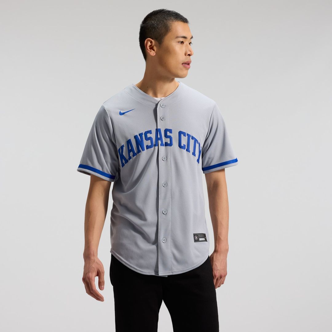 Men's Kansas City Royals Bobby Witt Jr. Nike Gray Road Replica Jersey