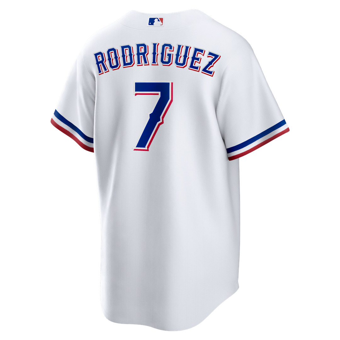 Men's Texas Rangers Ivan Rodriguez Nike White Home Retired Player Replica Jersey