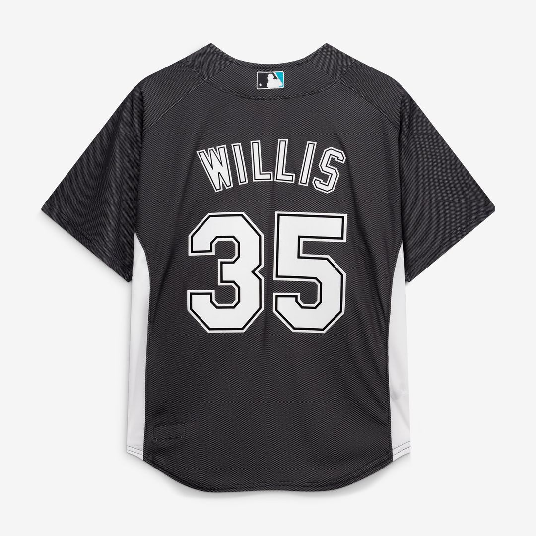 Men's Florida Marlins Dontrelle Willis Mitchell & Ness Black Authentic Batting Practice Jersey