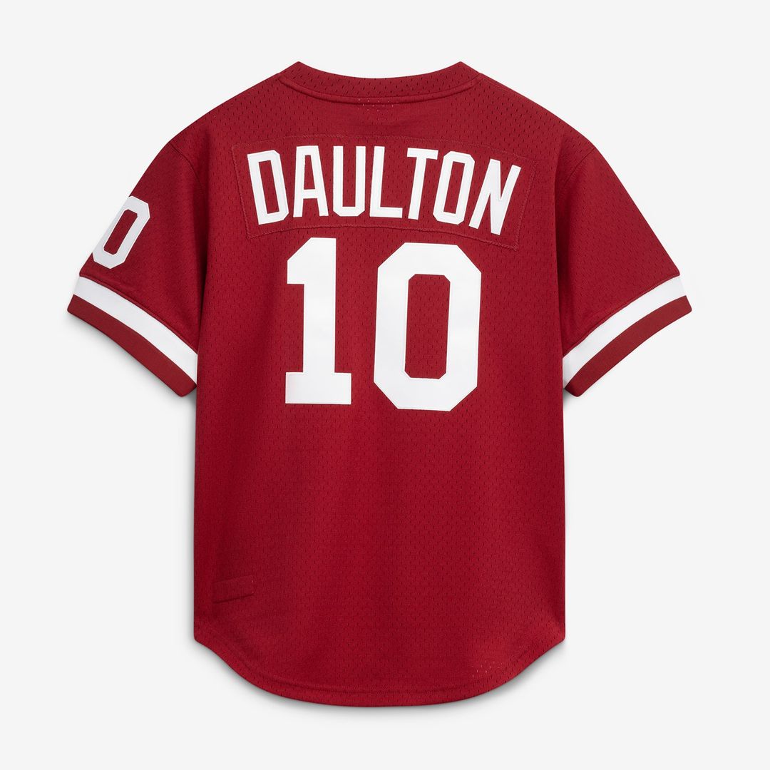 Men's Philadelphia Phillies Darren Daulton Mitchell & Ness Scarlet Authentic Batting Practice Jersey