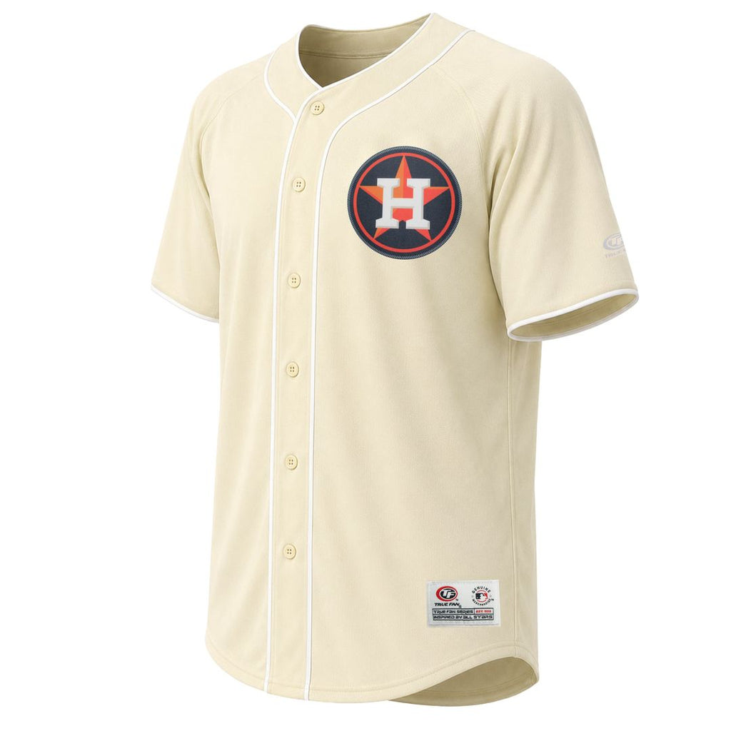 Men's Houston Astros Stitches Cream Fashion Jersey